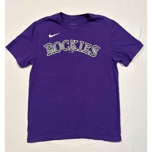 Nike Colorado Rockies Ryan McMahon 24 Purple MLB T-Shirt Mens Small‎